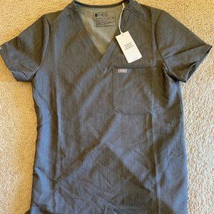 Figs Graphite XS Scrub Top